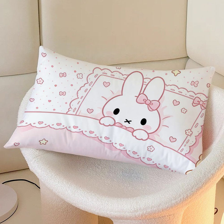 Whimsical Bunny-Themed Decorative Throw Pillow