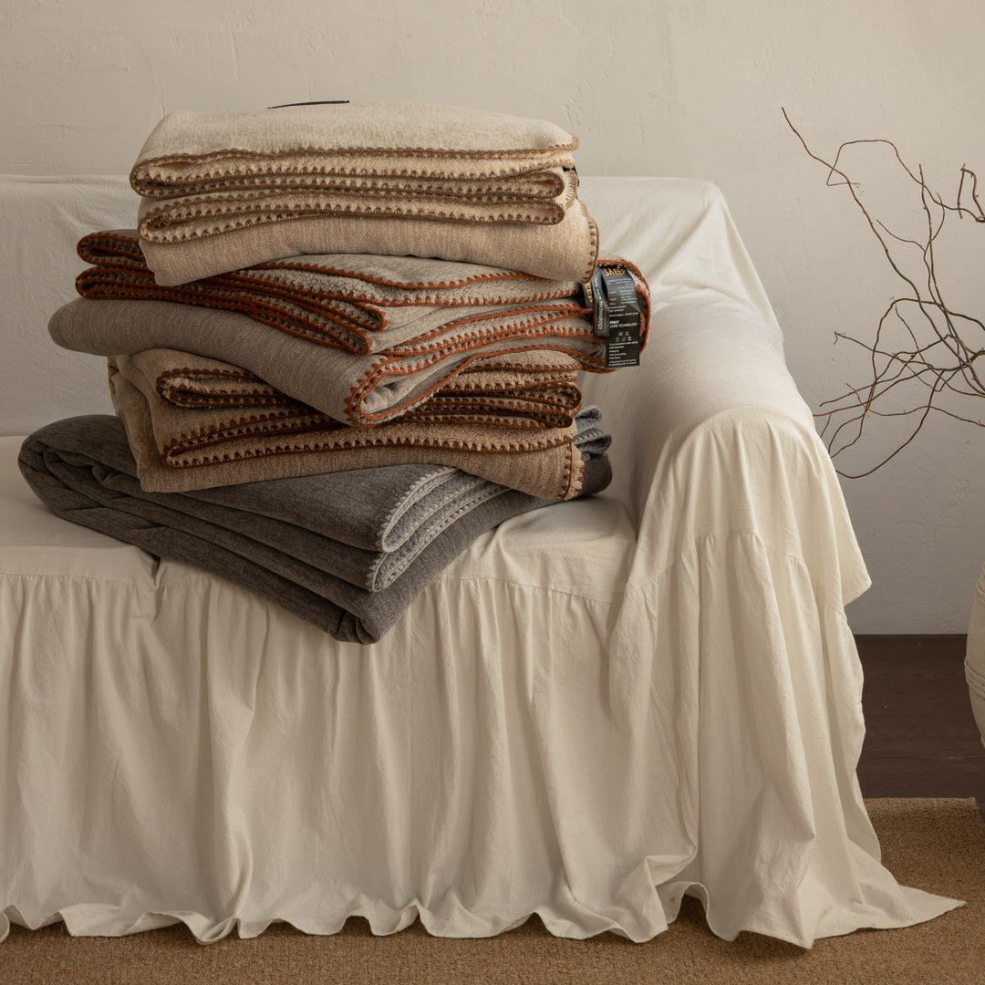 Luxe Reversible Sherpa Fleece Throw Blanket