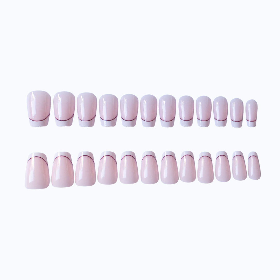 Elegant French Tip Acrylic Nail Art