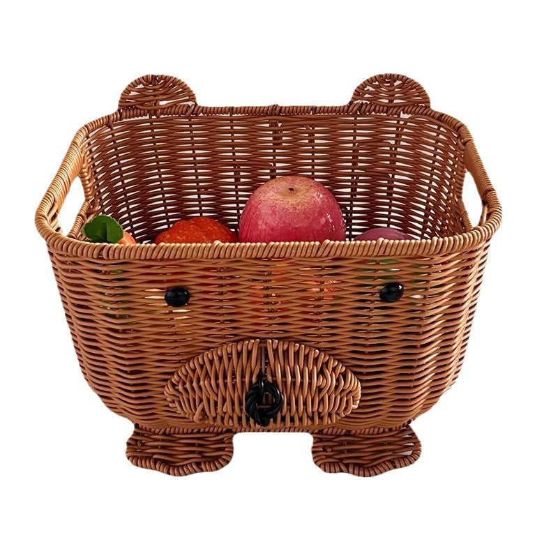Handcrafted natural material storage basket Stornfield