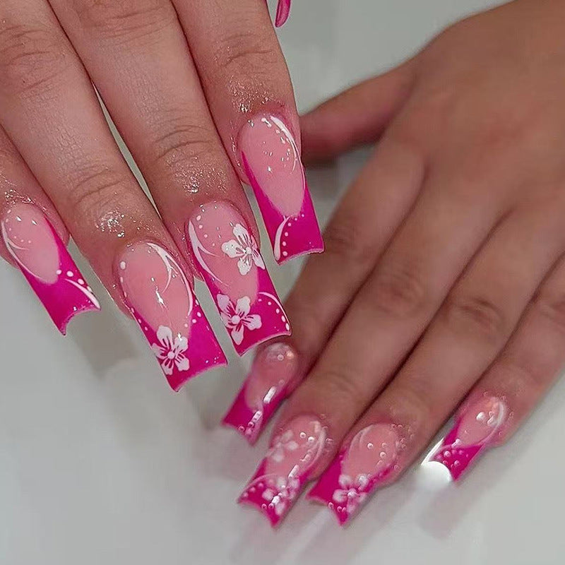 Floral Long-Lasting Acrylic Nail Enhancements Stornfield