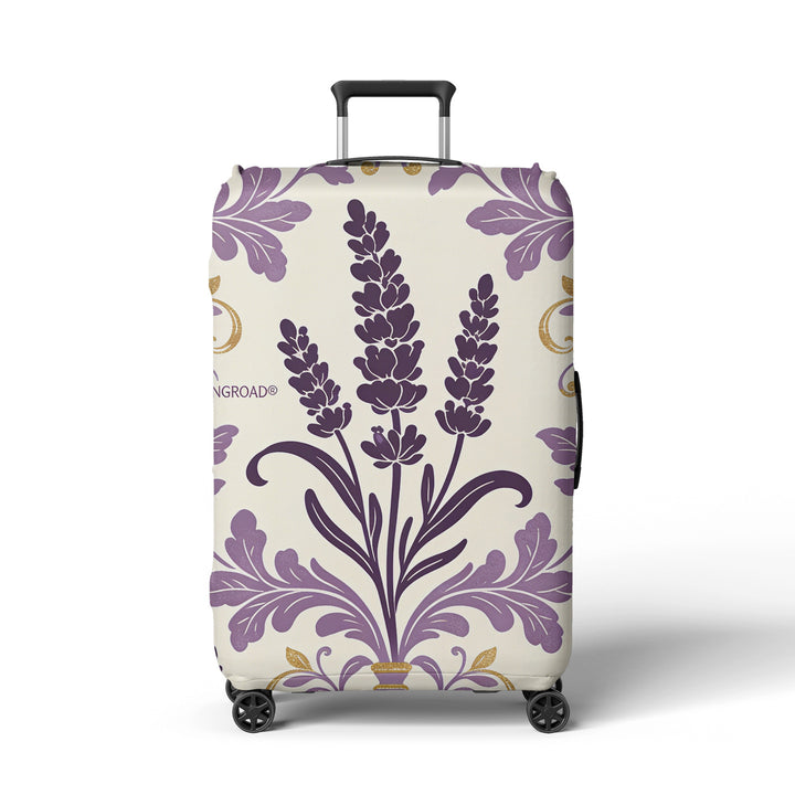 Women’s suitcase cover with floral lavender pattern Stornfield