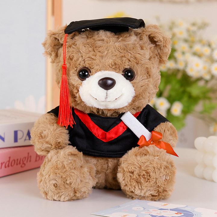 Festive Holiday Plush Bear Decorative Sitting Cuddler with Pom-Scarf & Velour Hat Stornfield