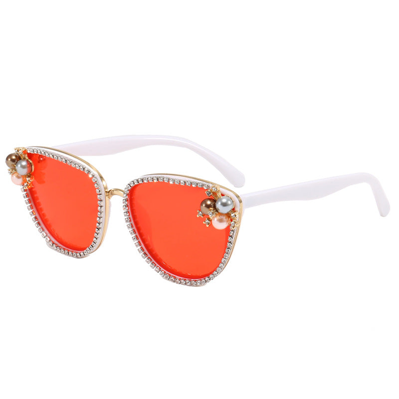 Ladies glamorous sunglasses with pearl and crystal decoration Stornfield