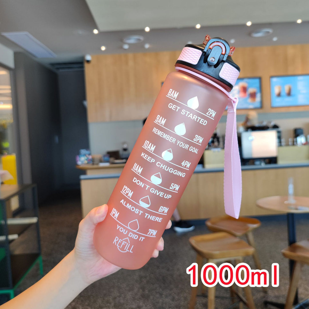 Ladies motivating water bottle with time markings Stornfield