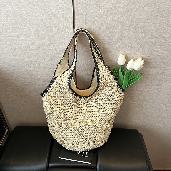 Woven Straw Tote Bag