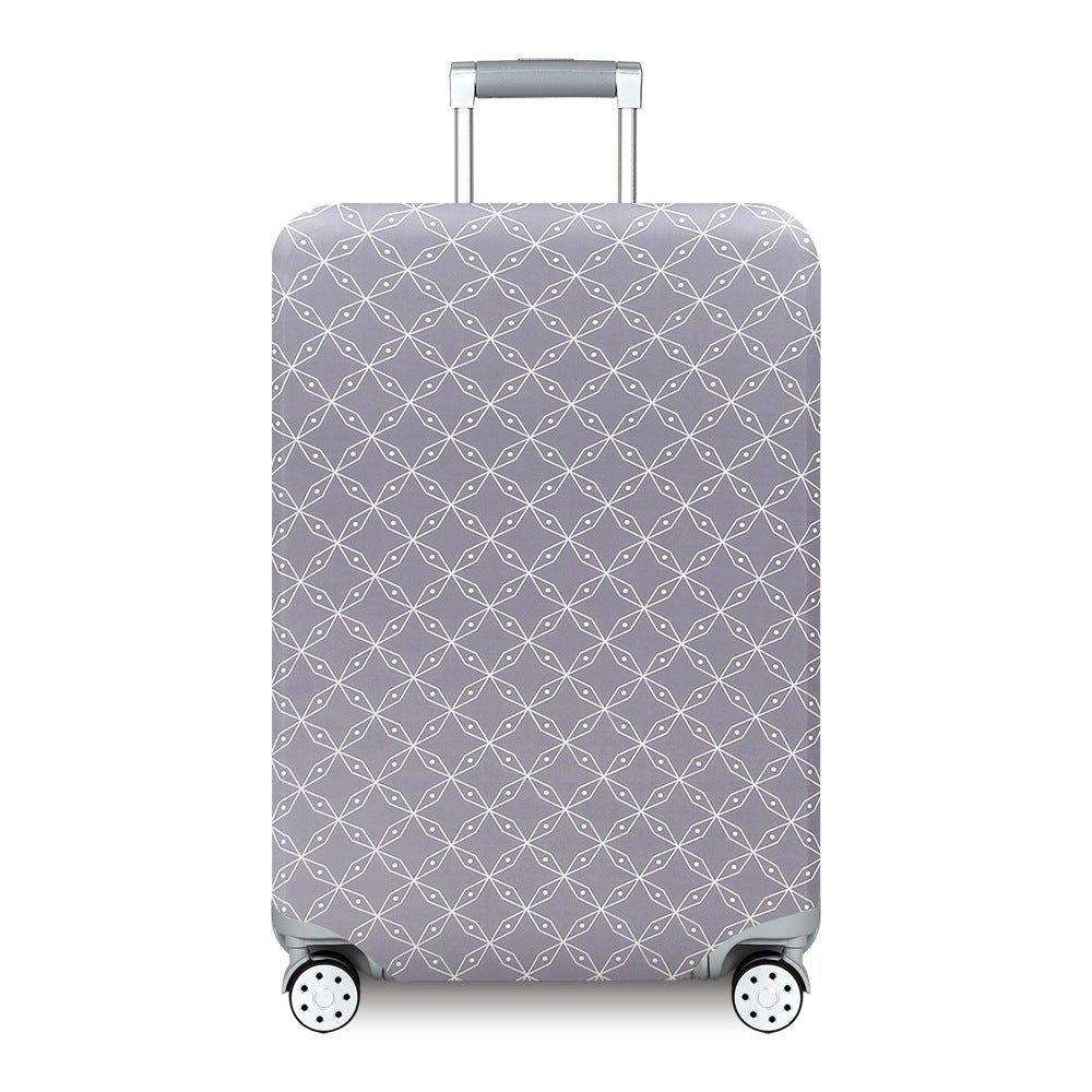 Unisex hard-shell suitcase with modern wave pattern Stornfield