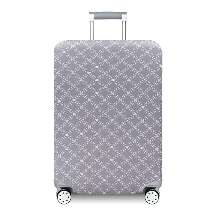 Unisex hard-shell suitcase with modern wave pattern Stornfield