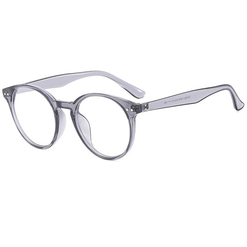 Women's fashionable round sunglasses with transparent frame and UV protection Stornfield