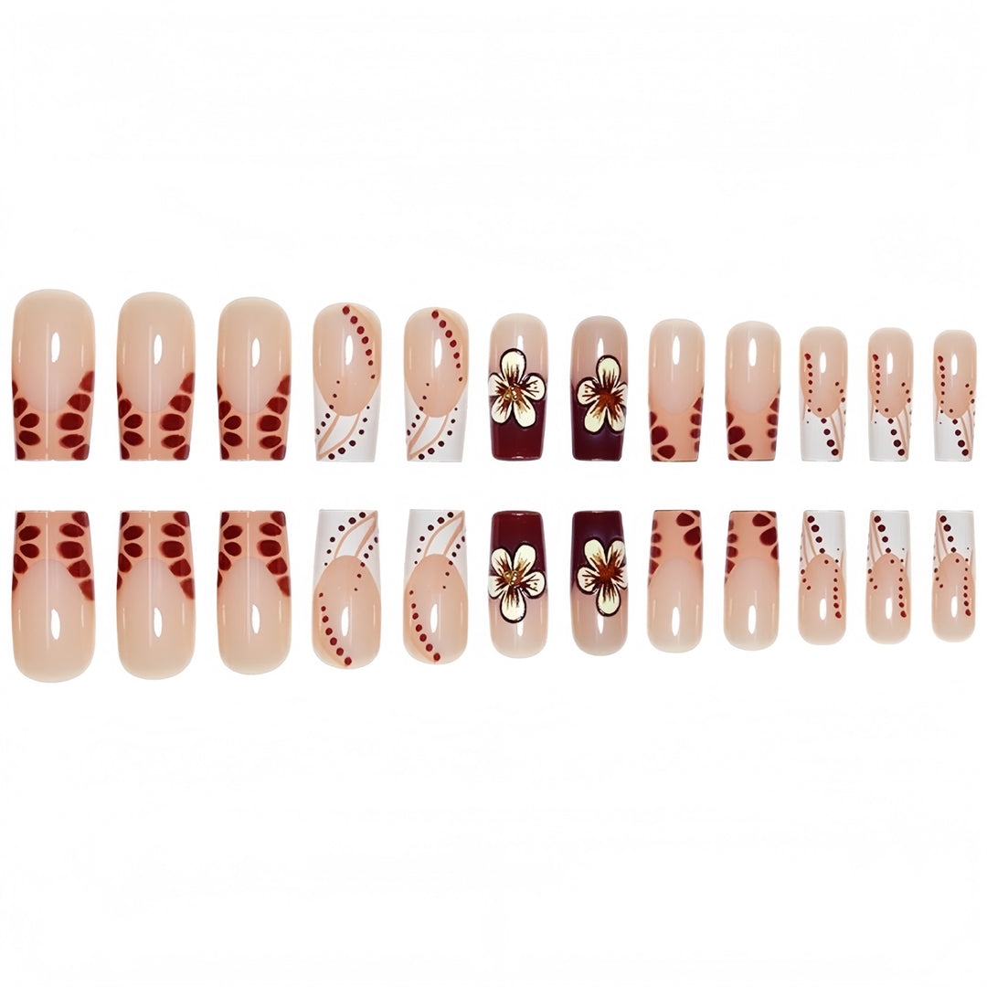 Floral Design Sculpted Press-On Nails Stornfield