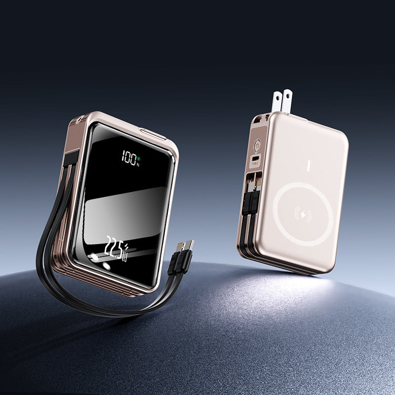 Portable power bank with integrated wireless charging function and LED display Stornfield