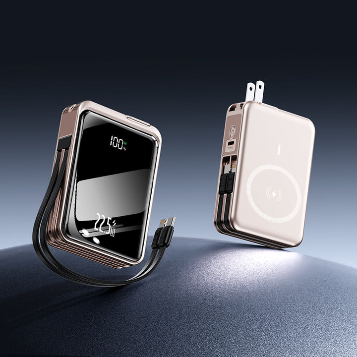 Portable power bank with integrated wireless charging function and LED display Stornfield