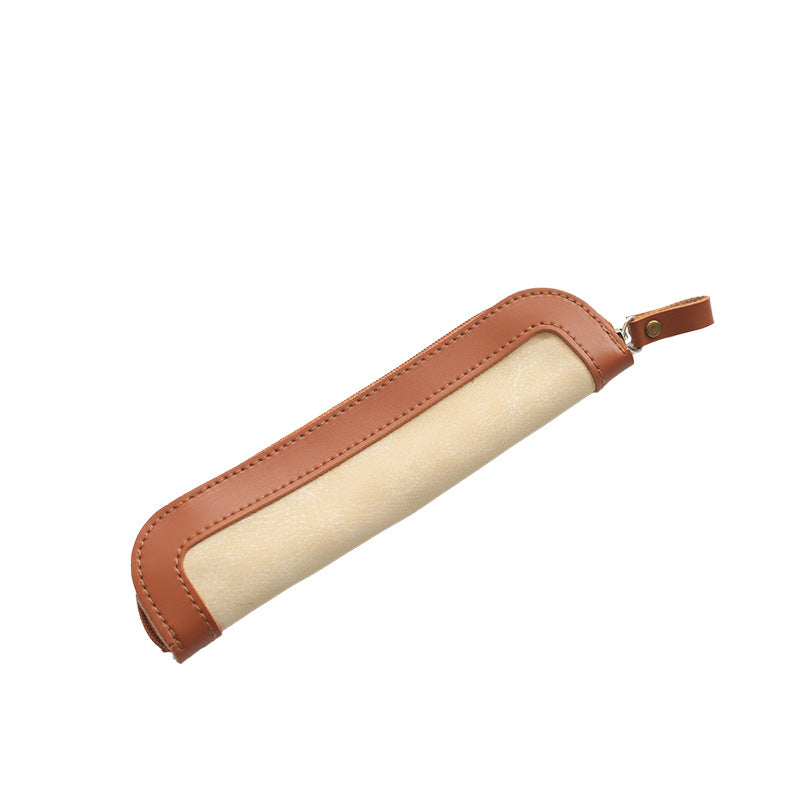 Leather Zippered Pencil Case