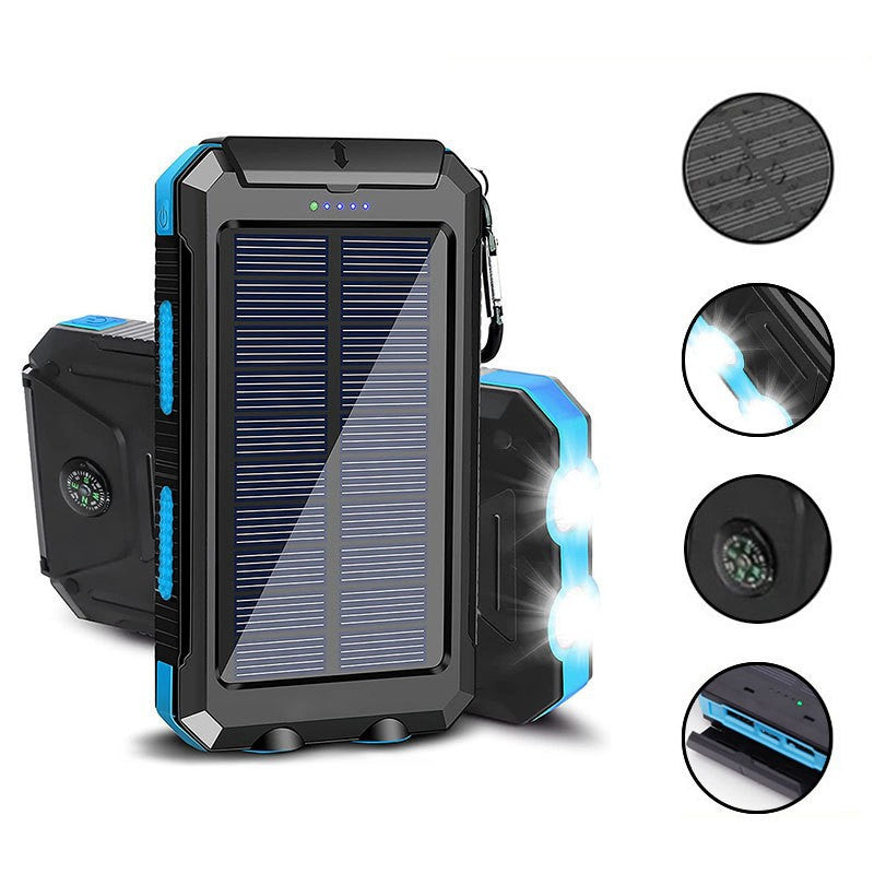 Solar Powerbank with Integrated LED Light and Compass Stornfield