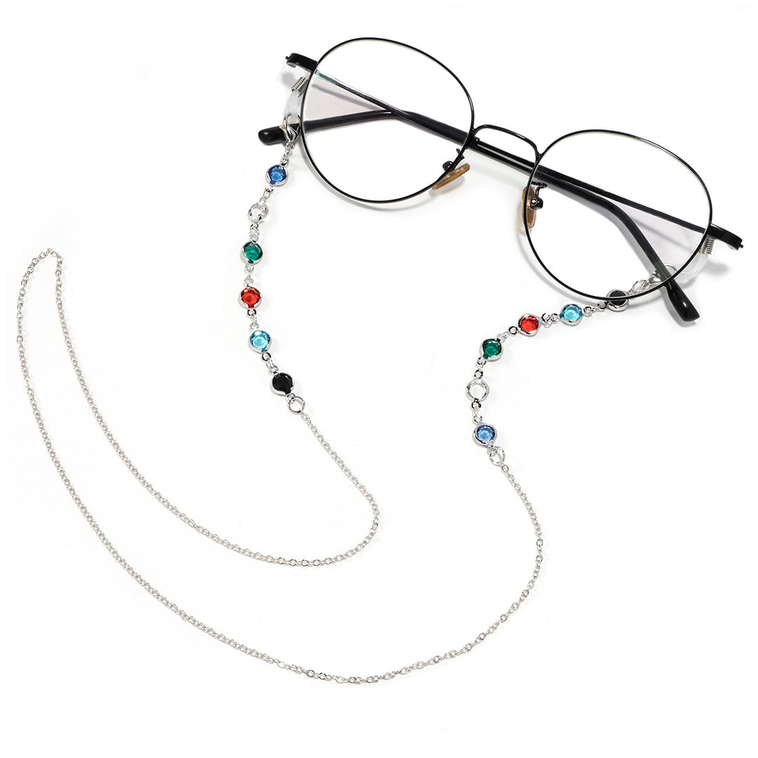 Artistic Crystal-Enhanced Eyewear Chain Stornfield