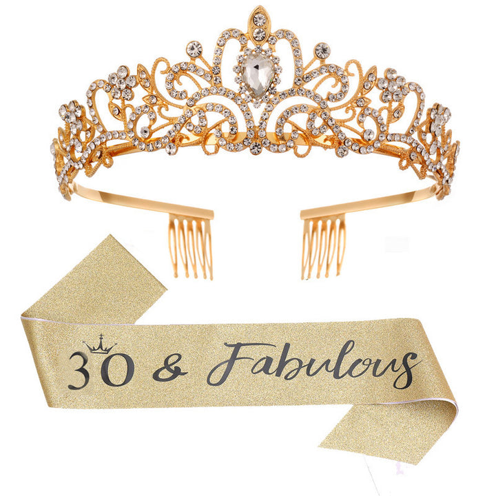 Women's Sparkling Crown with Radiant Rhinestone Embellishment Stornfield