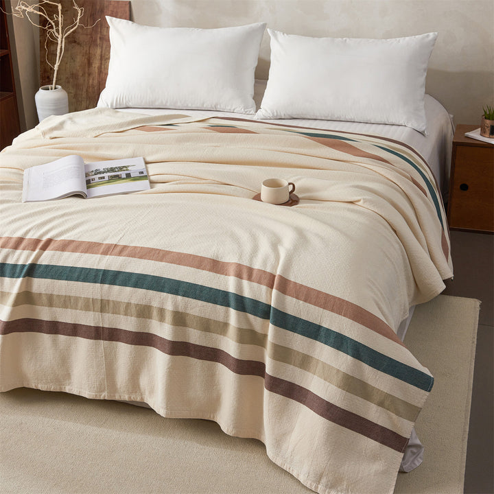 Reversible Floral Jacquard Cotton Coverlet Quilt Bedspread