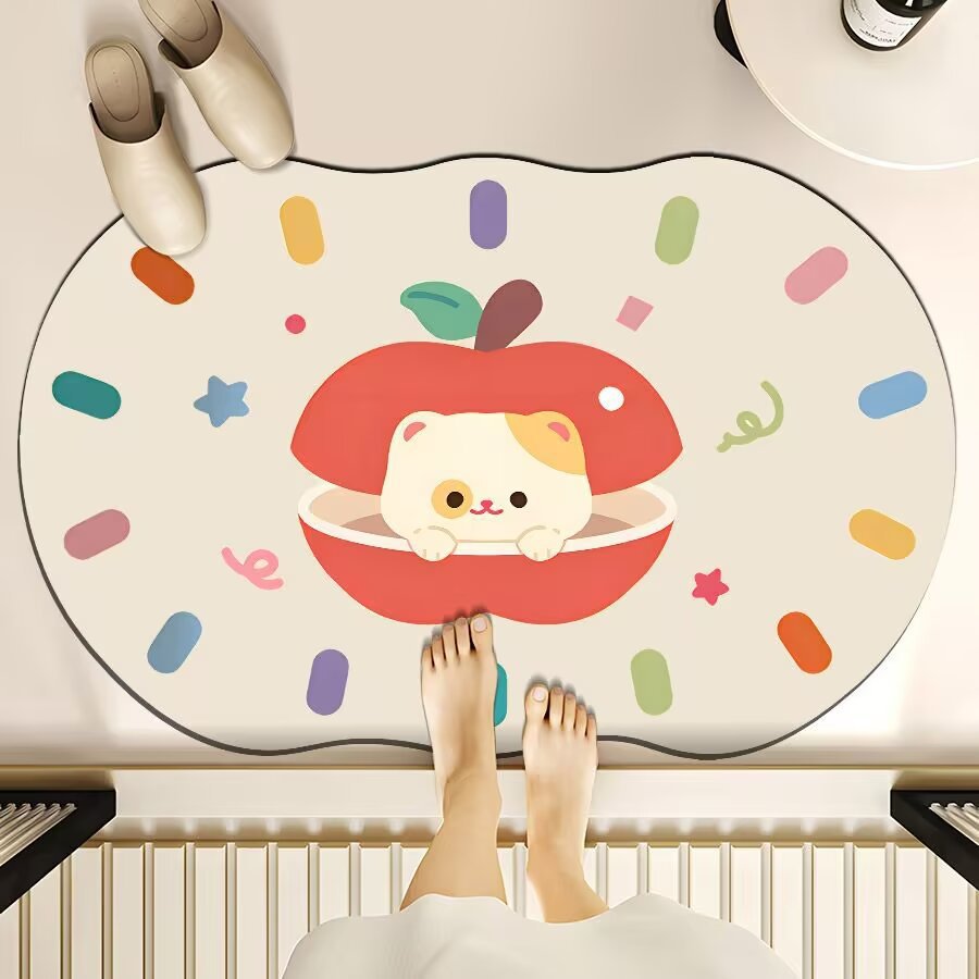 Cartoon Dog-Themed Floor Mat