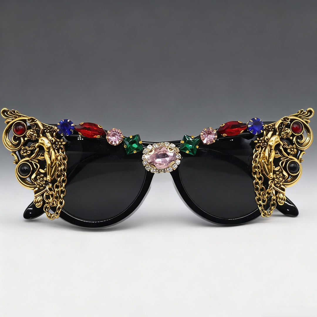 Ladies extravagant glamour sunglasses with intricate embellishments Stornfield