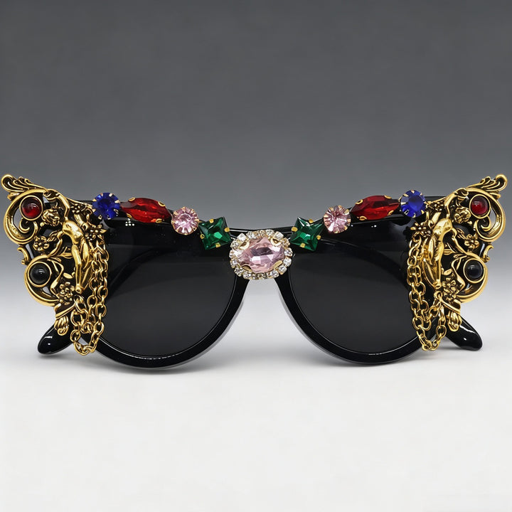 Ladies extravagant glamour sunglasses with intricate embellishments Stornfield