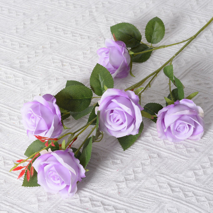 Artificial Silk Floral Rose Stem