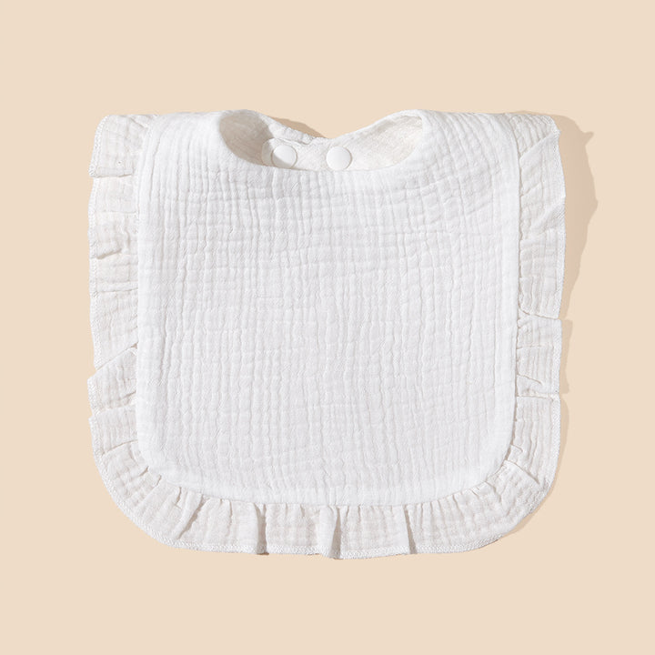 Soft Ruffled Muslin Baby Bib Stornfield