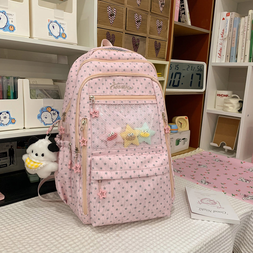 Stylish Star-Printed Multi-Functional Backpack Stornfield