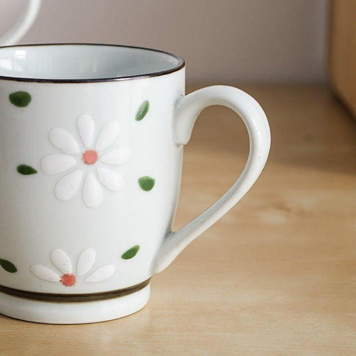 Japanese Nature Themed Ceramic Glazed Hand-Painted Tea Cups | Stornfield
