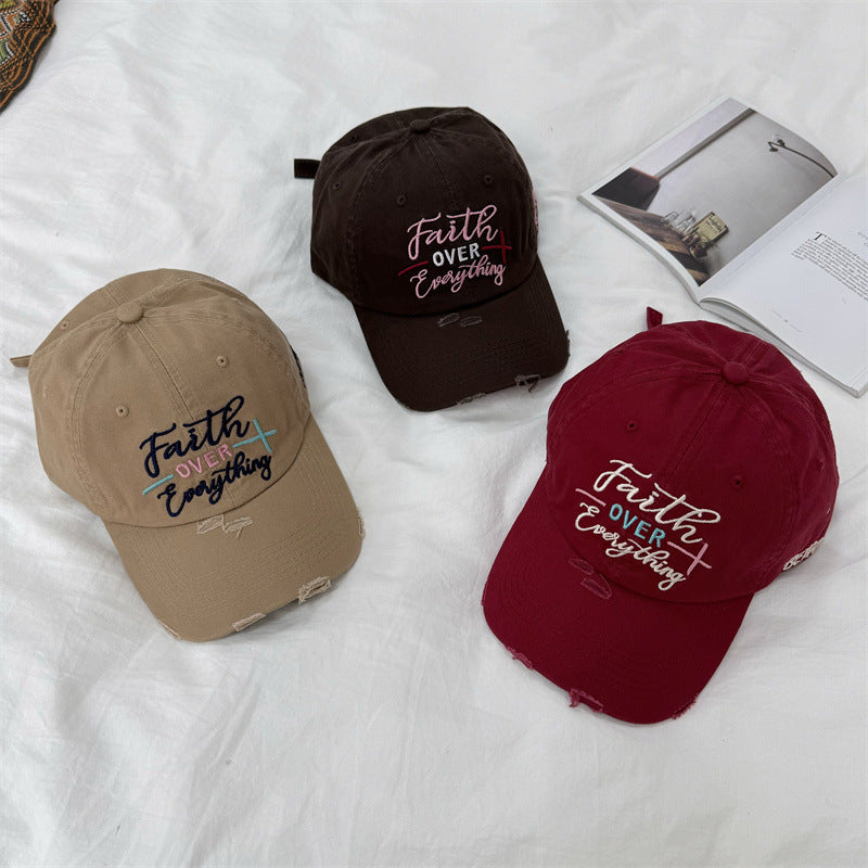 Women's Distressed Embroidered Baseball Cap Stornfield