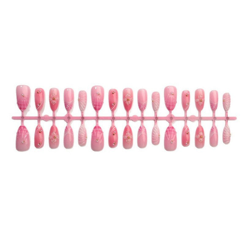 Elegant Floral Accentuated Stiletto Press-On Nails Stornfield