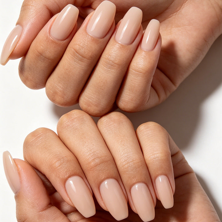 Glossy Almond-Shape Press-On Nails Stornfield