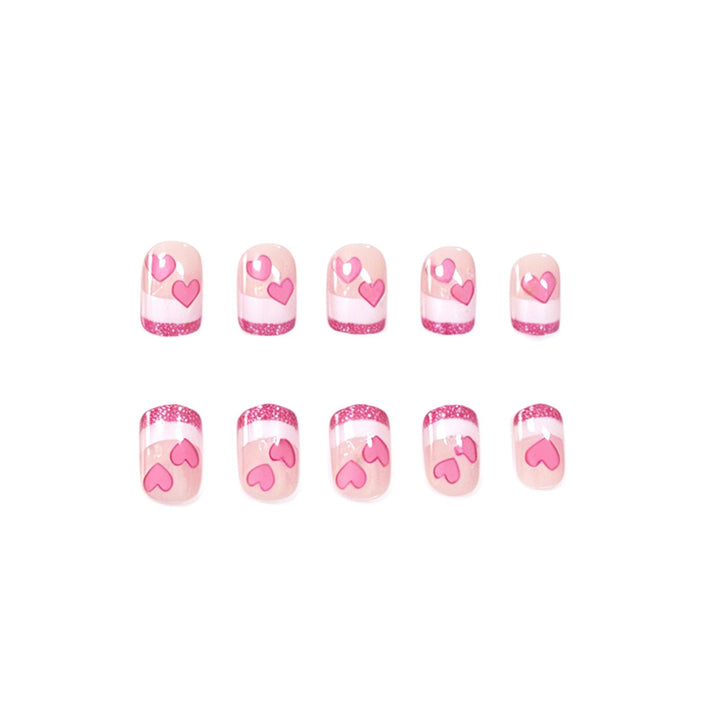 Heart-Embellished Gel Nail Extensions Stornfield