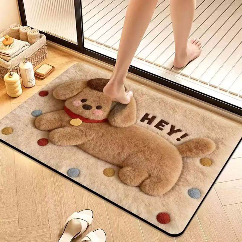 Cute Puppy Design Bath Mat