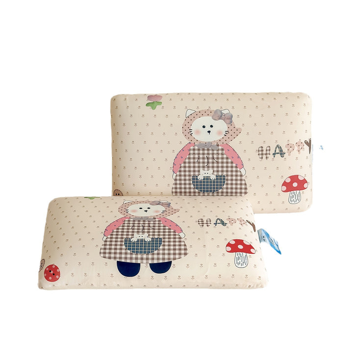 Kids Ergonomic Rectangular Pillow Duo with Removable Printed Covers