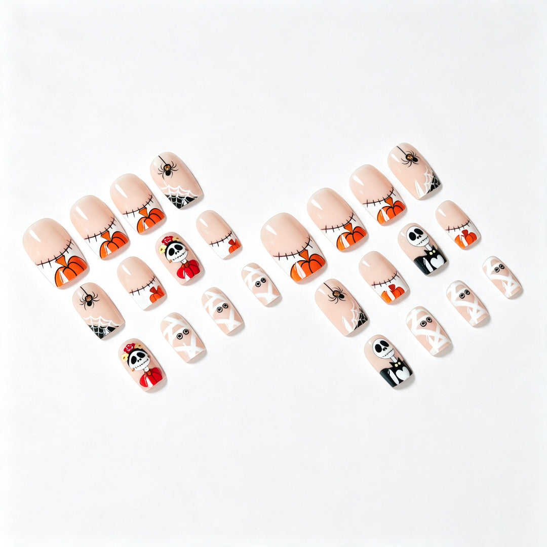 Halloween-Themed Cartoon Nail Art Kit