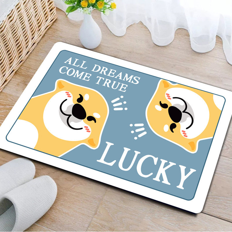 Cute Cartoon Dog Welcome Mat Stornfield