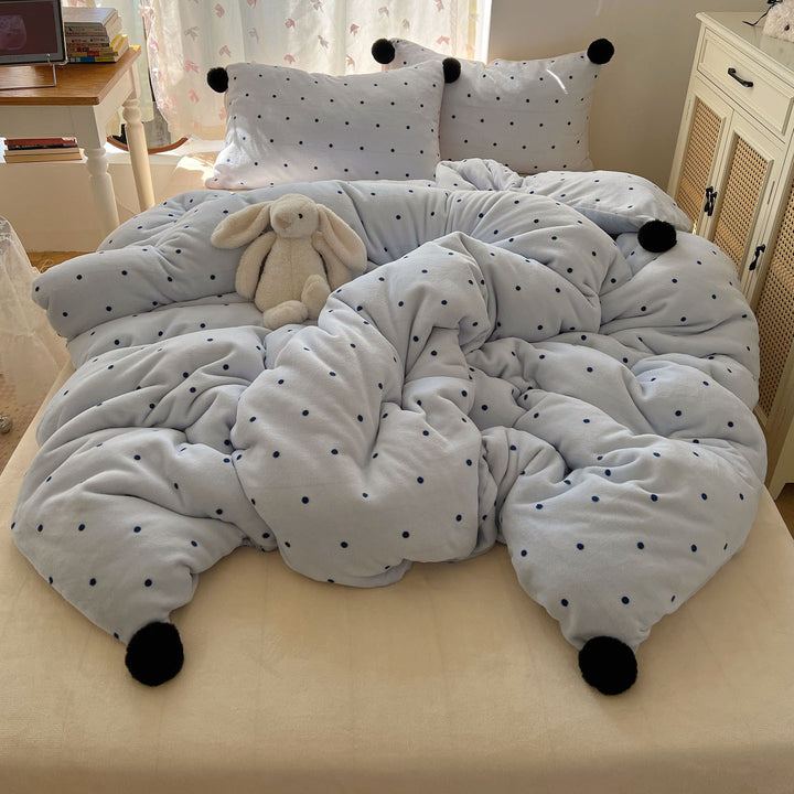 Cute Plush Animal-Themed Duvet Cover Set