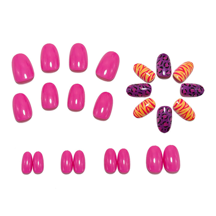 Creative art nails with animal motif and gradient Stornfield