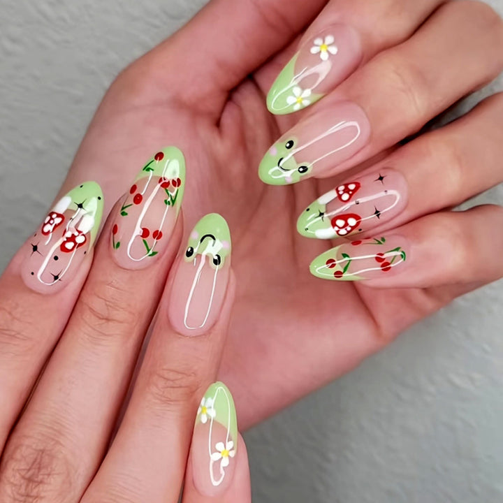 Whimsical Floral Nail Art Extensions Stornfield