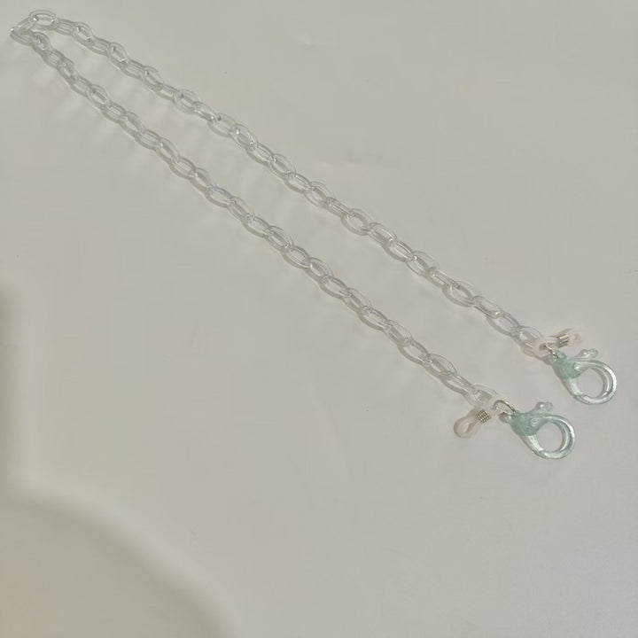 Handmade Glasses Holder Chain Made of Transparent Material Stornfield