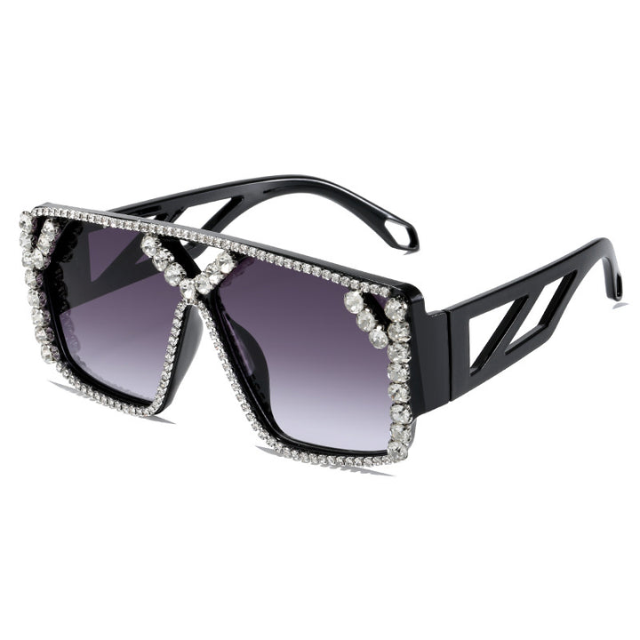 Women's Glamorous Oversized Sunglasses with Sparkling Frame and UV Protection Stornfield
