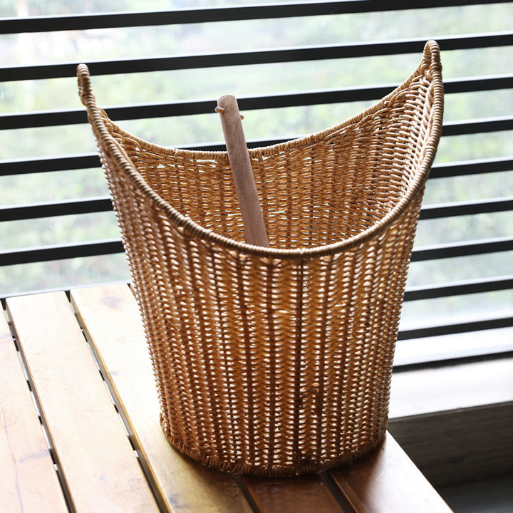 Ladies Natural Basket with Wooden Handle Stornfield