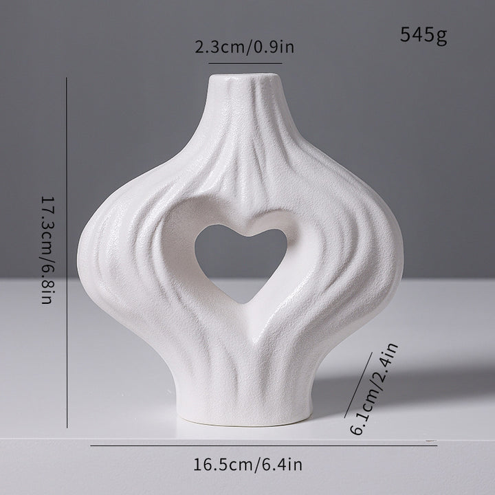 Artistic Heart-Shaped Decorative Vase