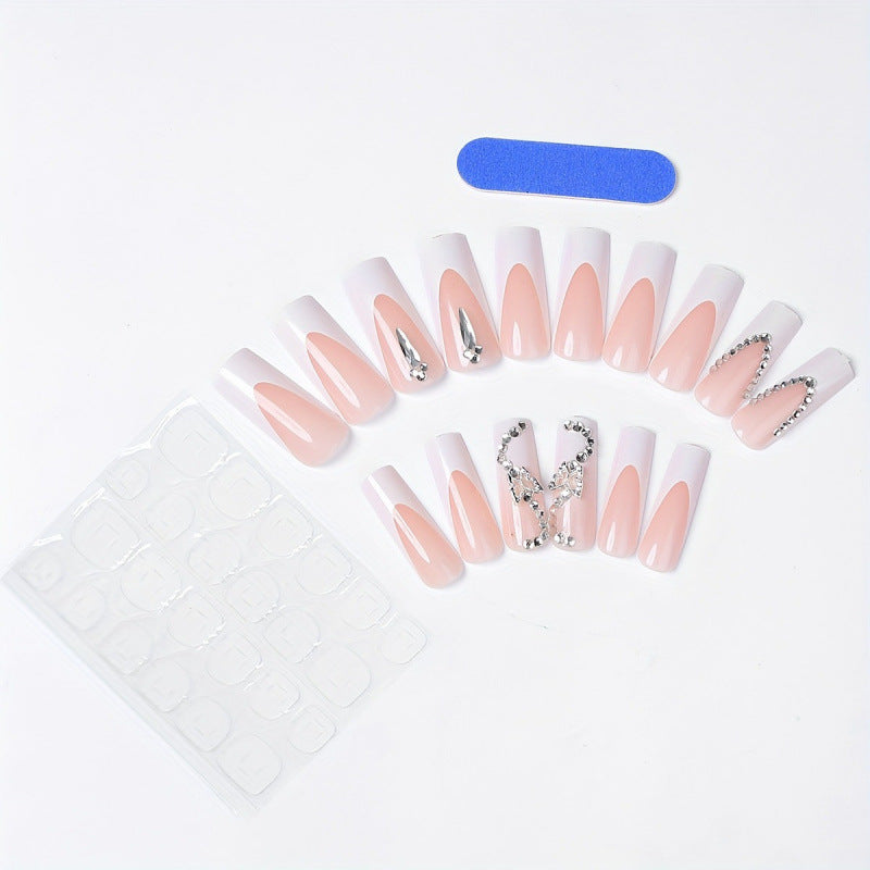 Nail set with elegant design and glitter accents Stornfield
