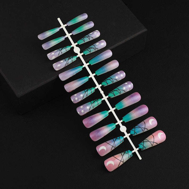 Artificial nails with star and moon design Stornfield