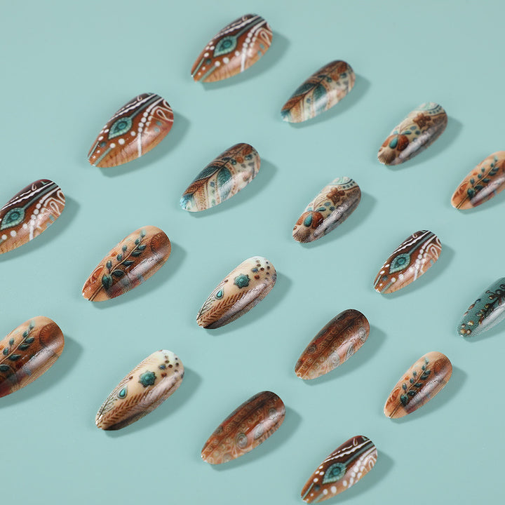 Artificial nails in ethnic design Stornfield