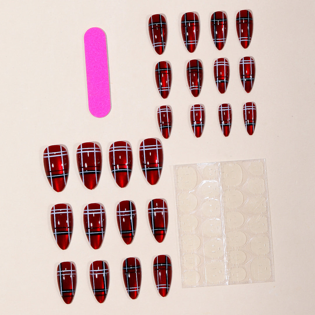 Trendy Plaid Nail Art Extensions Stornfield