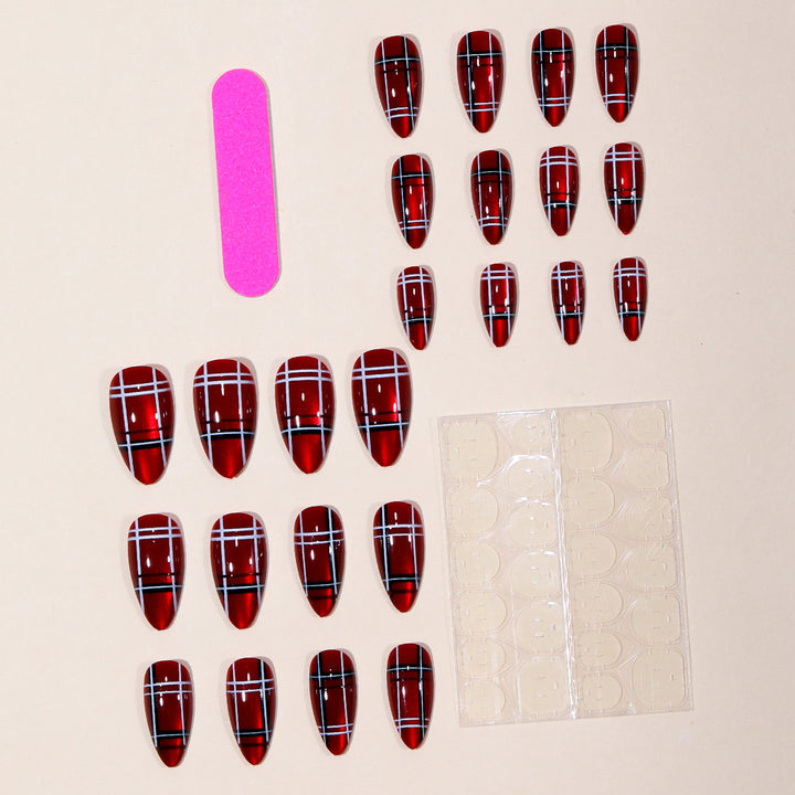 Trendy Plaid Nail Art Extensions Stornfield