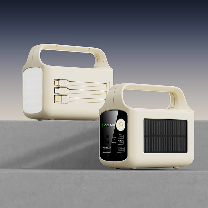 Portable solar power supply with multifunctional connections Stornfield