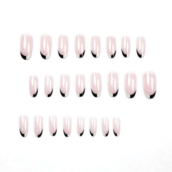 Artificial nail art with modern French-tip design Stornfield